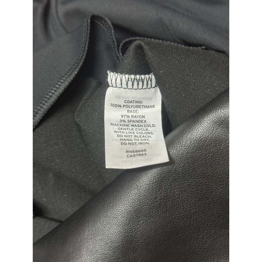 HALOGEN Nordstrom Sz 1X Faux Leather Black Leggings Trousers Pants Party Glam - Picture 8 of 11